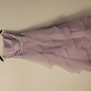 David's Bridal Lavender Floor Length Gown